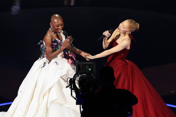 Cynthia Erivo, Ariana Grande at the 97th Oscars held at the Dolby Theatre on March 2, 2025 in Hollywood, California. — frame 51/93 (612×408)