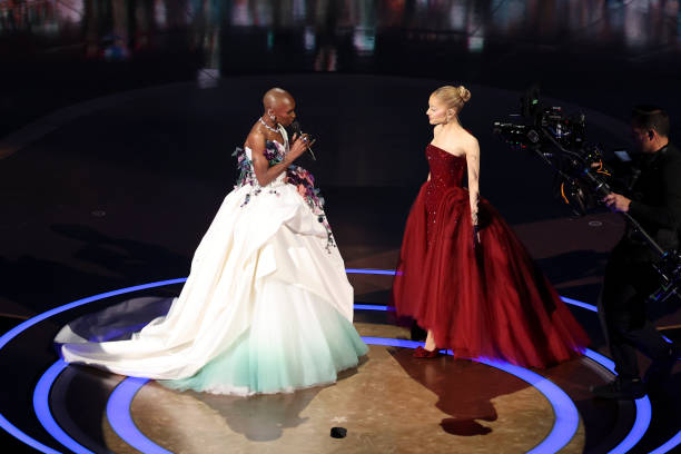 Cynthia Erivo, Ariana Grande at the 97th Oscars held at the Dolby Theatre on March 2, 2025 in Hollywood, California