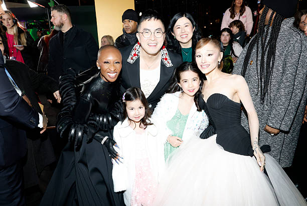Cynthia Erivo, Bowen Yang and Ariana Grande attend as Universal Pictures proudly presents the WICKED FOR GOOD US Premiere on November 17, 2025 in New York City. — frame 102/124 (612×412)