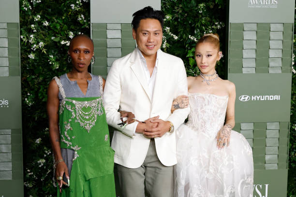 Cynthia Erivo, Jon M. Chu, and Ariana Grande attend the 2024 WSJ Magazines Innovator Awards at Museum of Modern Art on October 29, 2024 in New York City. (612×408)