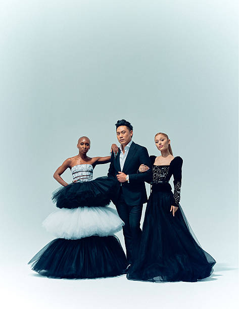 Cynthia Erivo, Jon M. Chu and Ariana Grande from 'Wicked' are photographed for Variety magazine on December 2, 2024 in Los Angeles, California. COVER IMAGE. (473×612)