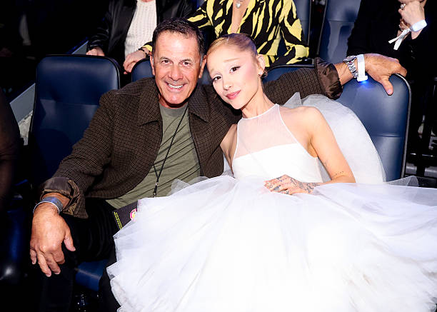 Edward Butera, Ariana Grande at the MTV Video Music Awards 2025 held at UBS Arena on September 07, 2025 in New York, New