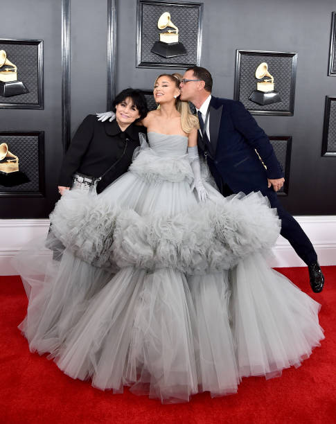 Joan Grande, Ariana Grande and Edward Butera attend the 62nd Annual GRAMMY Awards at Staples Center on January 26, 2020 in Los Angeles, California. (485×612)