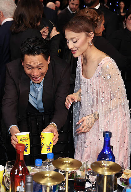 Jon M. Chu and Ariana Grande attend the 31st Annual Critics' Choice Awards at Barker Hangar on January 04, 2026 in Santa Monica, California. — frame 92/105 (420×612)