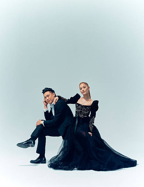 Jon M. Chu and Ariana Grande from 'Wicked' are photographed for Variety magazine on December 2, 2024 in Los Angeles, Cal