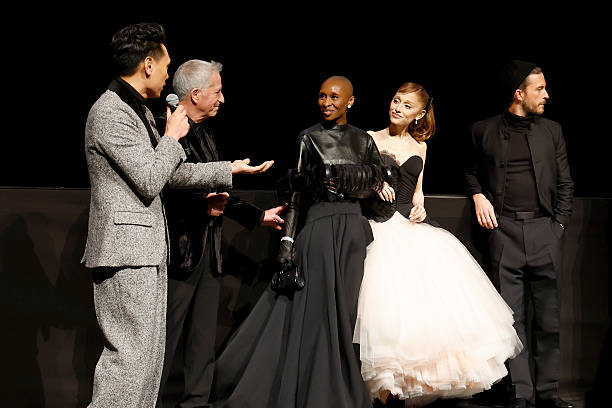 Jon M. Chu, Marc E. Platt, Cynthia Erivo, Ariana Grande and Jonathan Bailey attend as Universal Pictures proudly presents the WICKED FOR GOOD US Premiere on November 17, 2025 in New York City. — frame 71/124 (612×408)