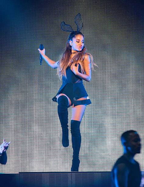 July 18, 2015 Singer Ariana Grande performs her Honeymoon tour with singer Prince Royce in Fort Lauderdale, Florida
