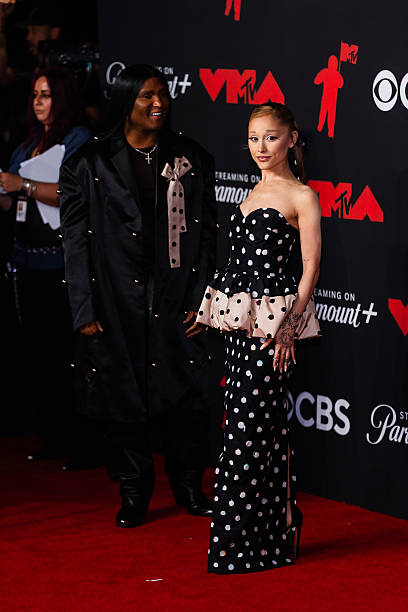 Law Roach and Ariana Grande attend the 2025 MTV Video Music Awards at UBS Arena on September 07, 2025 in Elmont, New Yor