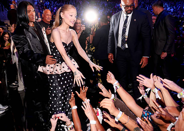 Law Roach, Ariana Grande at the MTV Video Music Awards 2025 held at UBS Arena on September 07, 2025 in New York, New York. — frame 65/100 (612×437)