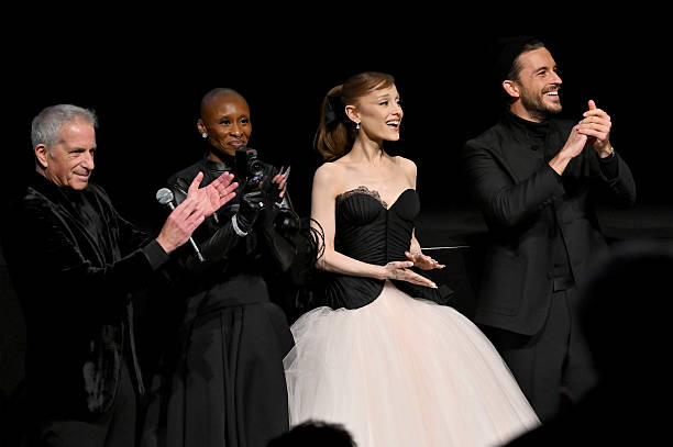 Marc E. Platt, Cynthia Erivo, Ariana Grande, and Jonathan Bailey attend as Universal Pictures proudly presents the WICKED FOR GOOD US Premiere on November 17, 2025 in New York City. (612×407)