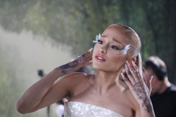 May 2024, USA, New York: Ariana Grande attends the benefit gala of the Costume Institute of the Metropolitan Museum, on 