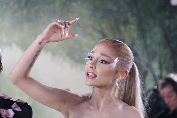 May 2024, USA, New York: Ariana Grande attends the benefit gala of the Costume Institute of the Metropolitan Museum, on 