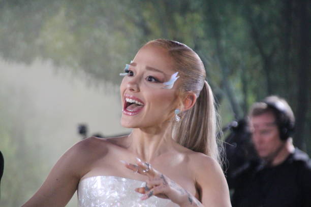 May 2024, USA, New York: Ariana Grande attends the benefit gala of the Costume Institute of the Metropolitan Museum, on 