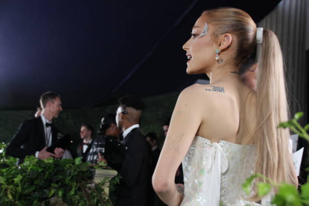 May 2024, USA, New York: Ariana Grande attends the benefit gala of the Costume Institute of the Metropolitan Museum, on 