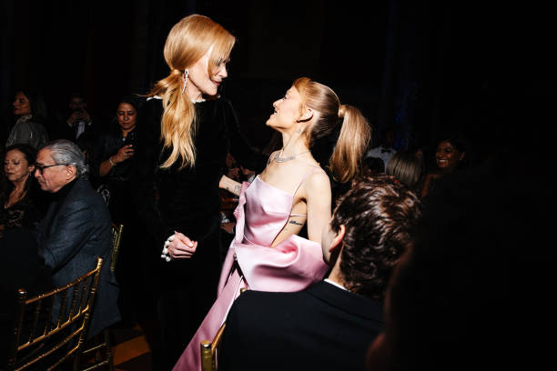Nicole Kidman, Ariana Grande at the National Board of Review Gala held at Cipriani 42nd Street on January 07, 2025 in New York, New York. — frame 17/76 (612×408)