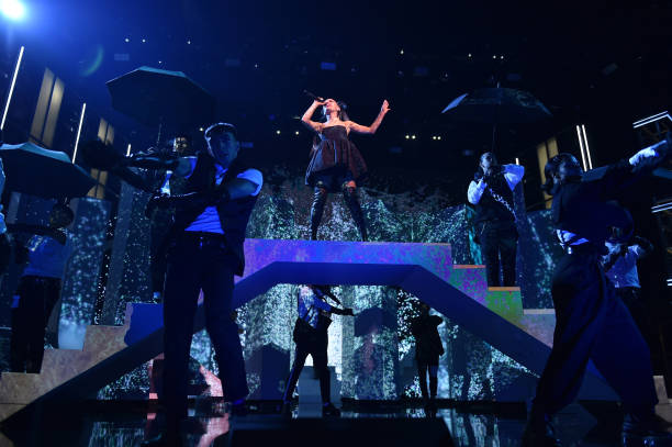Recording artist Ariana Grande performs at the 2018 Billboard Music Awards at MGM Grand Garden Arena on May 20, 2018 in 