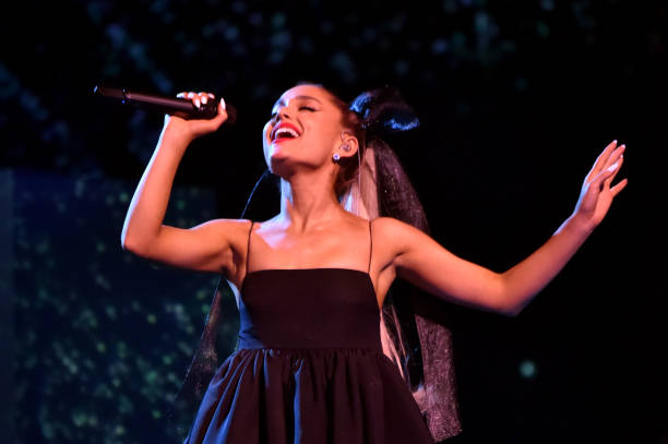 Recording artist Ariana Grande performs onstage at the 2018 Billboard Music Awards at MGM Grand Garden Arena on May 20, 2018 in Las Vegas, Nevada. (612×407)