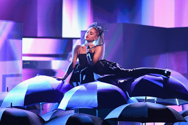 Recording artist Ariana Grande performs onstage during the 2018 Billboard Music Awards at MGM Grand Garden Arena on May 20, 2018 in Las Vegas, Nevada. (612×408)