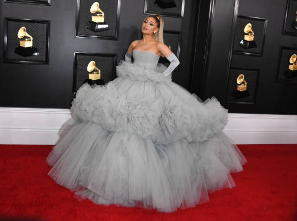 Singer-songwriter Ariana Grande arrives for the 62nd Annual Grammy Awards on January 26 in Los Angeles