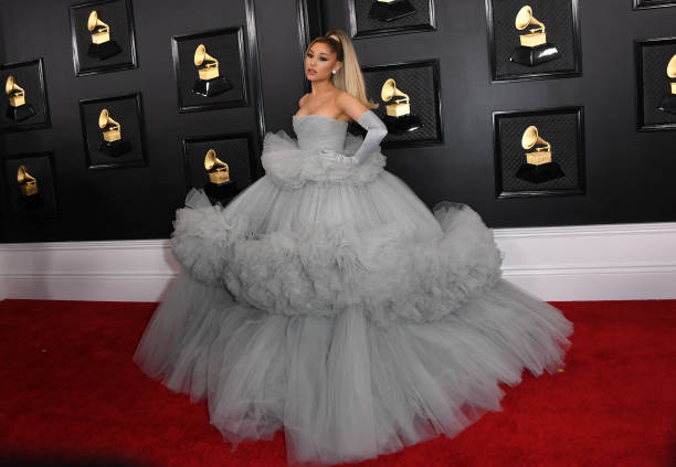 Singer-songwriter Ariana Grande arrives for the 62nd Annual Grammy Awards on January 26 in Los Angeles